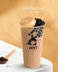 Trà sữa bánh flan